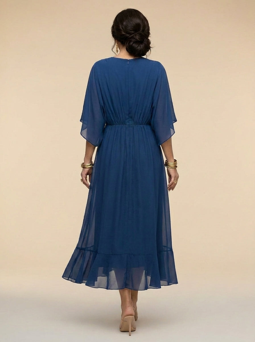 Escarlata — Vestido con Mangas Kimono