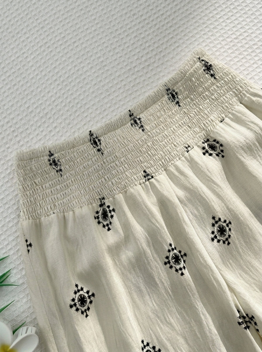 Pantalón Bohemia — Wide Leg con Bordado