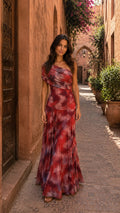 Granada — Vestido Maxi Un Hombro Tie Dye