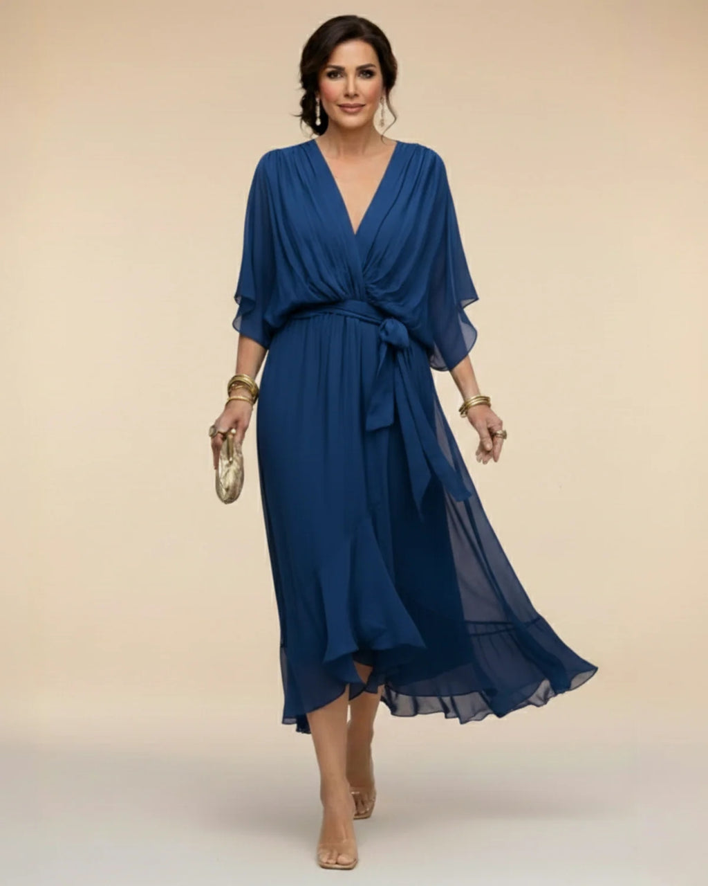 Escarlata — Vestido con Mangas Kimono